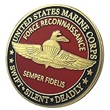 USMC FORCE RECONNAISSANCE / FORCE RECON Challenge Coin USMC 1102#