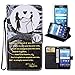 Kyovera Hydro View C6742 / Hydro Reach Case, FirstCover Wallet Folio PU Leather Flip Case Cover with Card Holder and Wrist Strap for Kyocera Hydro View [Free Screen Protector]