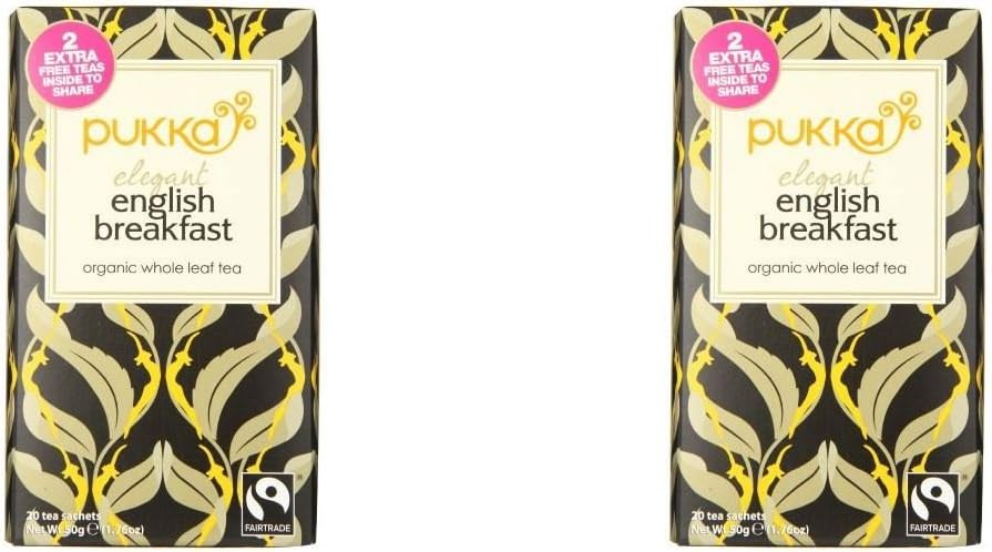 (2 PACK) - Pukka Elegant English Breakfast| 20 Bags |2 PACK - SUPER SAVER - SAVE MONEY