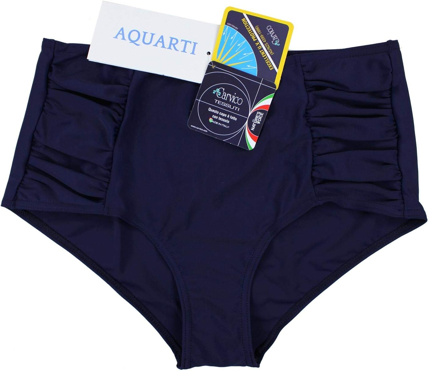 Donna Aquarti Slip Bikini Vita Alta con Ruches Laterale da Donna