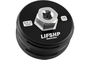 LIFSHP 64mm Oil Filter Wrench, 14 Flute for Toyota Camry, Tundra, Tacoma, 4Runner, RAV4,Precision CNC Machined Aircraft Aluminum Oil Filter Removal Tool-Black