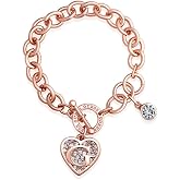 GUESS Heart Logo Charm Bracelet