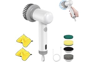 GROLOMO Power Spin Scrubber,Spin Power Scrubber, Multifunctional Spin Power Scrubber,Cordless Power Spin Scrubber,Handheld Power Scrubber Spin Brush for Kitchen, Sink, Bathroom