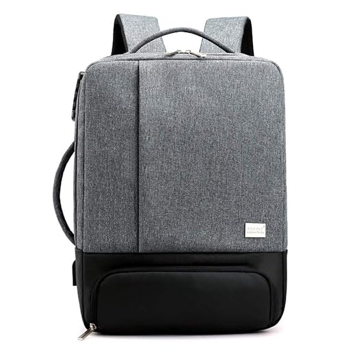 Business-Computer-Tasche für Herren mit großem Funktionsrucksack, 43 × 29 × 13 cm, grau / 002