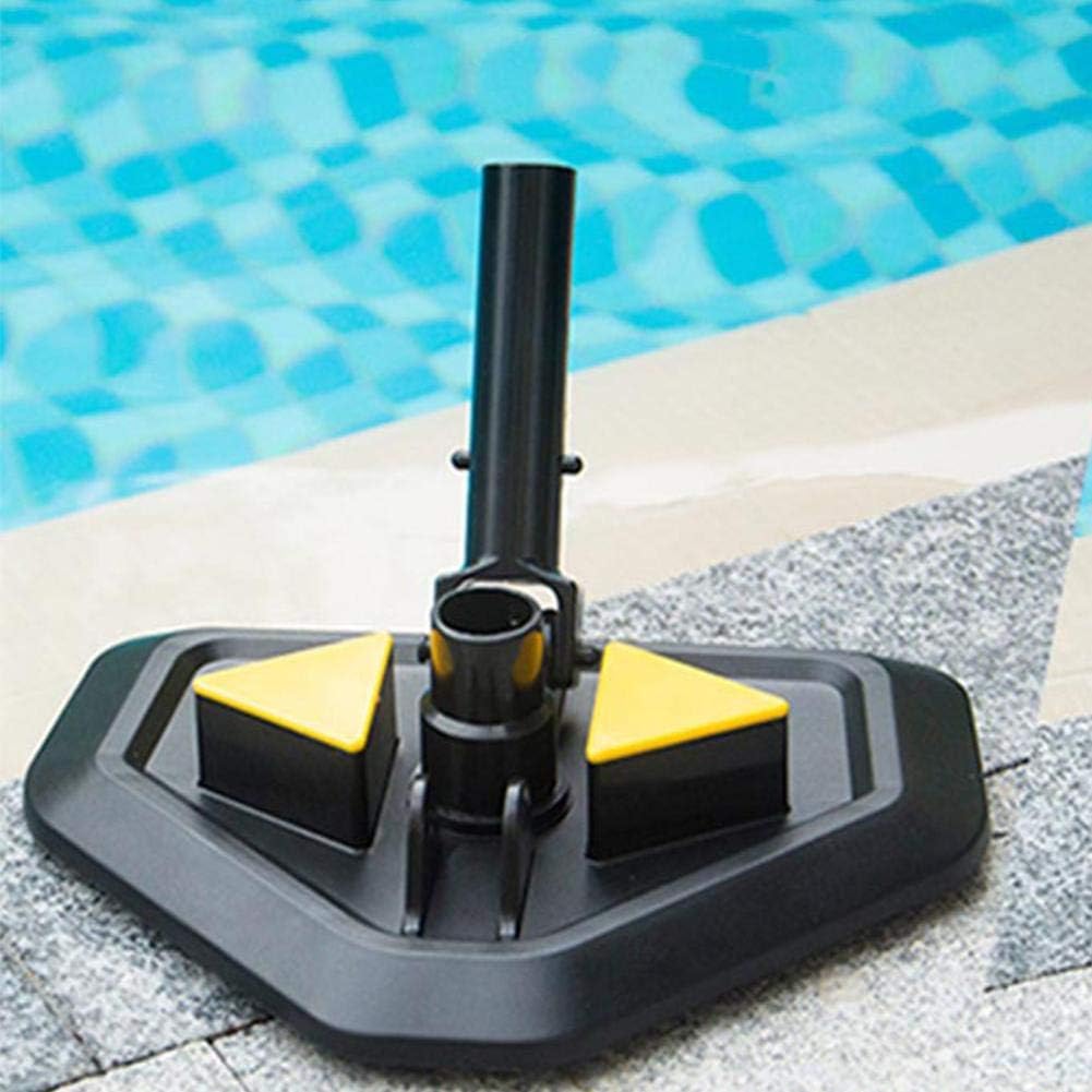 Dubleir Swimming Pool Triangular Vacuum Head, Swimming Pool Cleaner, Floor Vacuum Cleaner, Triangular Vacuum Head Swimming Pool Vac Hose Attachment Telescopic Tri Pole Clean biological