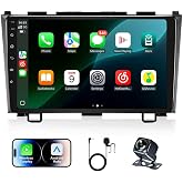 5G Wifi Stereo for Honda CRV 2007-2011, 9" QLED 1280x720 Screen Android Car Radio with Wireless CarPlay &amp; Android Auto, GPS Navigation, 5.0 Bluetooth, USB, FM/RDS, SWC, Backup Camera
