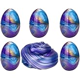Anditoy 5 Pack Slime Eggs Stress Relief Toys Easter Eggs for Kids Boys Girls Easter Basket Stuffers Gifts Party Favors (Blue+Purple+Gold)