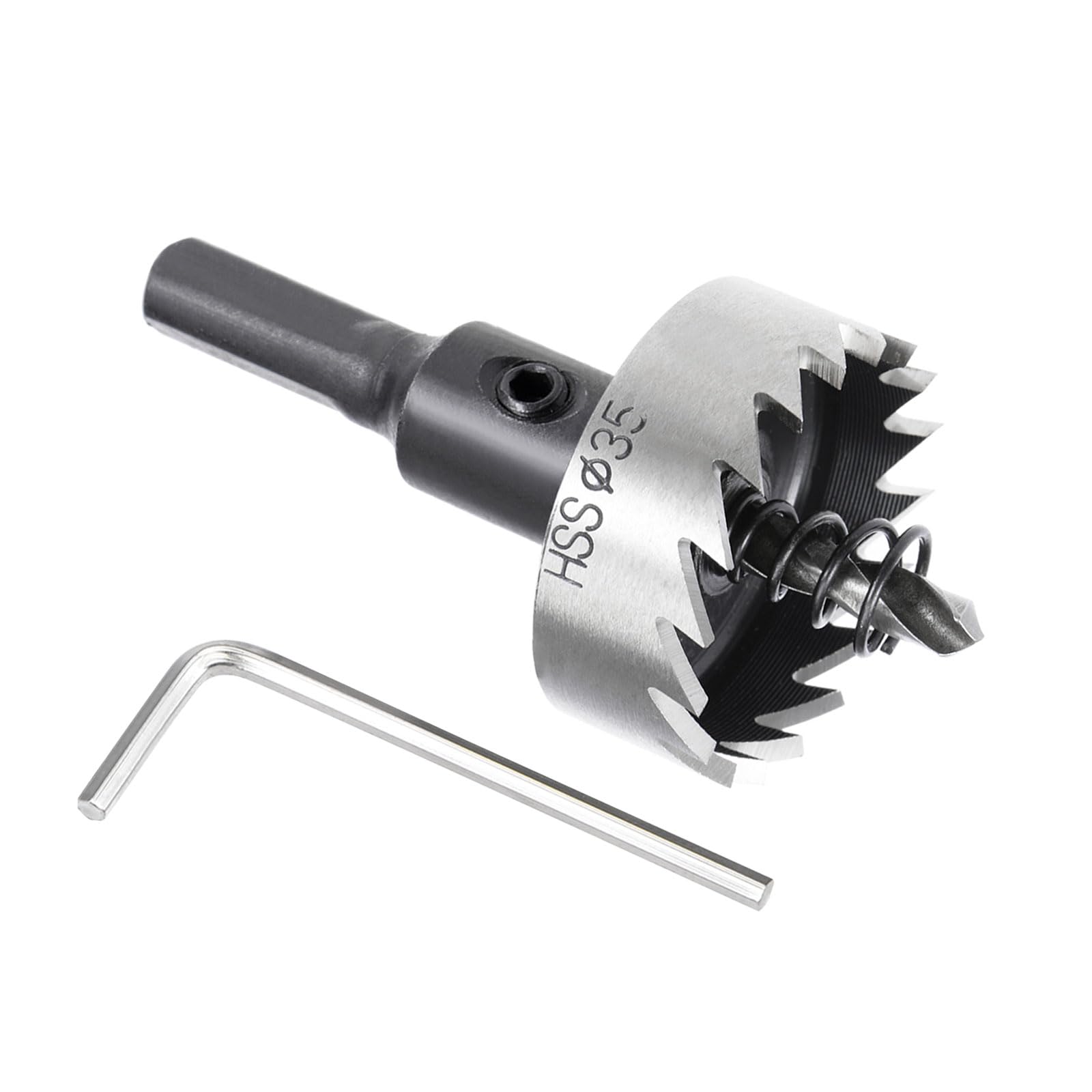 Kozelo 1pcs Hole Saw - [35mm] HSS (High Speed Steel) Drill Bit Hole Cutter for Stainless Steel Aluminum Metal Wood Plastic Use, Triangular Shank