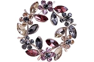 Colours Crystal Brooch Pins Rhinestone Brooches Jewelry Gift for Women Girls