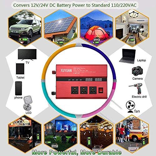 B08hmy71sy 24vコンバーター100v 110v 純粋な正弦波 1500w連続電力 携帯電話 コンピューター ラップトップ カメラ用車の インバーター 12v 産業 研究開発用品 大型家電 V V 3000w純粋な正弦波インバーター12 正規激安 カーアクセサリ
