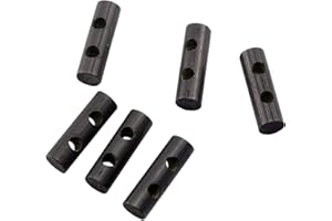 bayite Small Ferro Rod Survival Drilled Flint Fire Starter with Toggle Hole for Paracord Bracelet Necklace 1 Inch Pack of 6