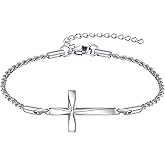 Cross Bracelet 925 Sterling Silver Origami Cross Bracelet Jewelry Gifts for Women Girls