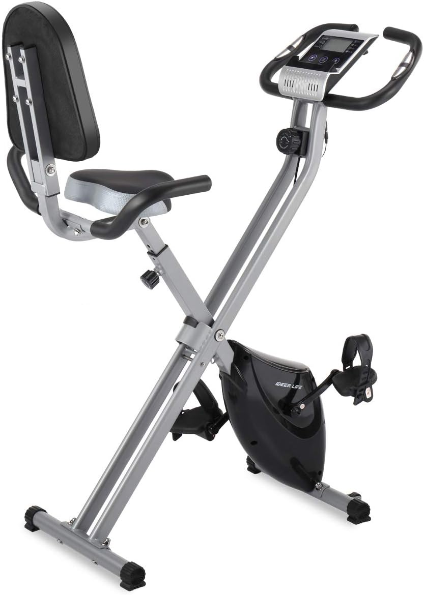 IDEER LIFE Core&Abdominal Trainers Abdominal Workout Machine,Whole Body Workout Equipment for Leg,Thighs,Buttocks,Rodeo,Sit-up Exercise Home Ab Trainer w/ 3 Levels,LCD Display. (Silver)