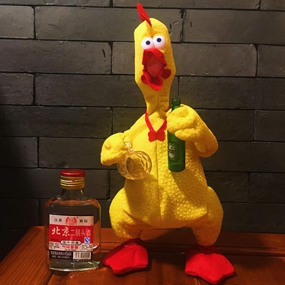 Amazon 子供 おもちゃ スクリーミングチキン ダンスおもちゃ ビールチキン 音楽おもちゃ ぬいぐるみ 2 ぬいぐるみ おもちゃ
