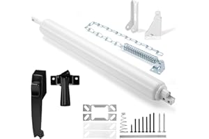 MAXXGEEK Screen and Storm Door Closer Kit, All in ONE, Closer for Heavy Storm Doors | Screen and Storm Door Push Button Latch Set | Storm Door Protector Chain and Spring