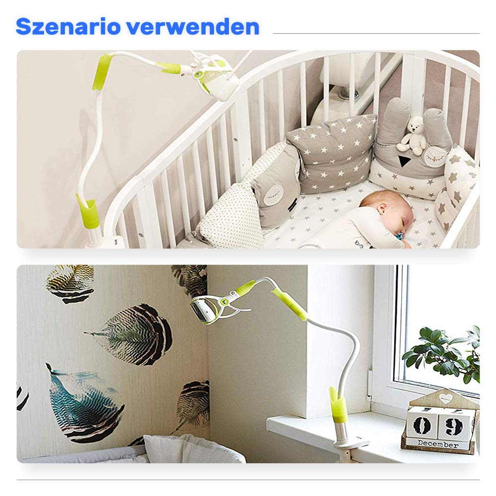 Baby Kamera Halterung von CalMyotis, Universal Baby Monitor Halter,babyphone, Regal Flexible Kamera, Kompatibel mit den meisten Baby Kameras Oder Sprechanlagen (Blau)
