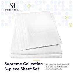 Cal King Size Bed Sheets - 6 Piece 1500 Supreme
