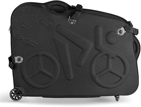 Amazon 折りたたみ自転車バッグボックスケース自転車旅行キャリアでホイール付き車の列車の旅ハードシェルローディング輸送 Lyzpf フロントバッグ