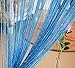 ave split Decorative Door String Curtain Wall Panel Fringe Window Room Blind Divider Tassel Screen Home 100cm200cm (Sky blue18)