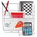 mDesign Office Supplies Desk Organizer for Scissors, Pens, Markers, Highlighters, Tape - 2 Drawers, Clear