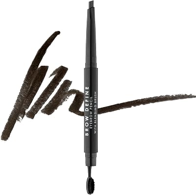 MUA Brow Define Black Angled Eyebrow Pencil with Brush Pack of 1