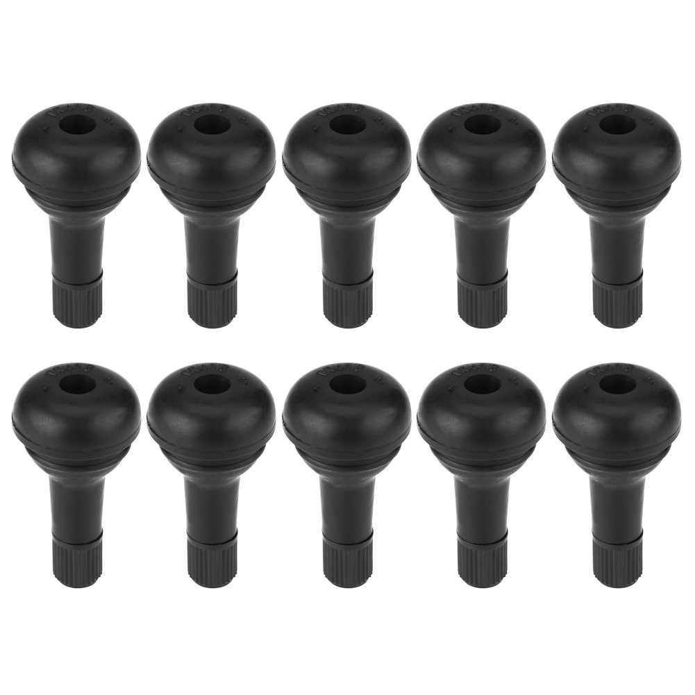 10Pcs Car Tire Valve Stem, 48mm/1.9in TR415 Wheel Snap In Tire Tyre Valve Stem Short Rubber Valve Black