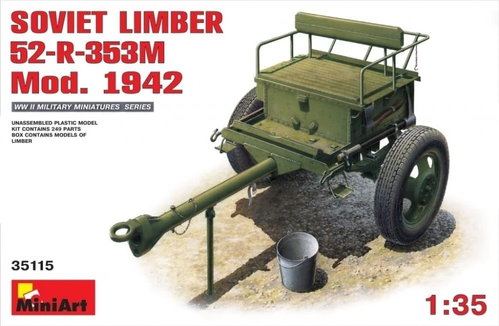 Miniart 1:35 Scale Soviet Limber 52-R-353M Mod 1942" Plastic Model Kit