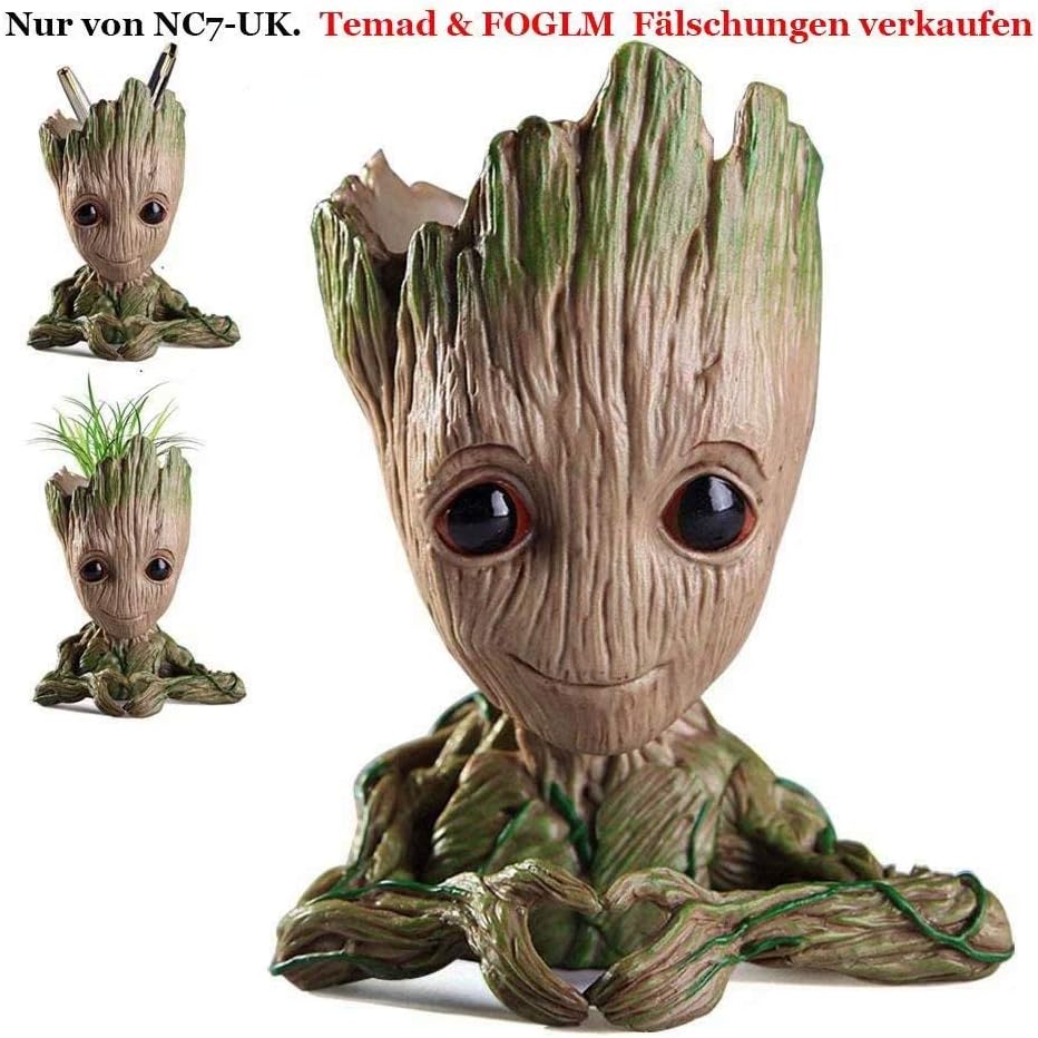 KOBWA Baby Groot Flowerpot Guardians of The Galaxy, Groot Figures Plant Pot Pen Pot Pen Holder, Best Gifts for Kids