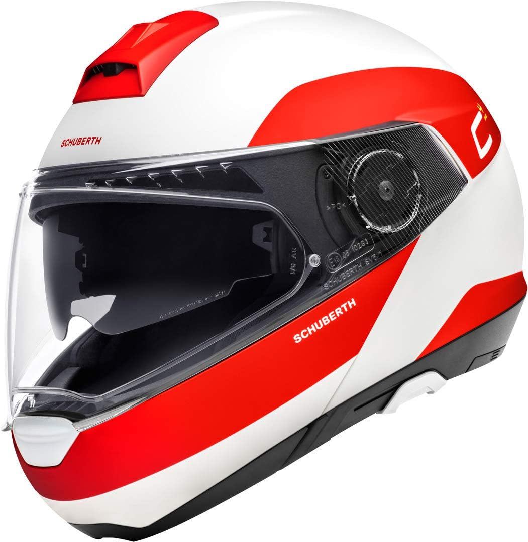 SCHUBERTH C4 Pro Fragment Red Flip Up Motorcycle Helmet Size L
