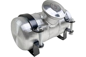 JSD AUTO PARTS JSD Universal 0.38 Gallon 4 x 8"Aluminum Small Gas Tank Fuel Cell Center Fill 1/8NPT Outlet Minibike