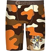 Ethika Men’s Boxer Brief, Knee Length, 4-Way Stretch Performance Underwear with Graphic Prints - Good Compenny