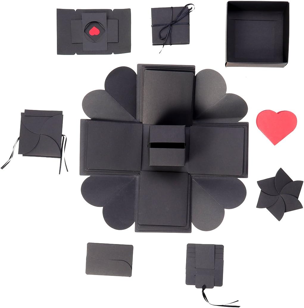 Healifty Surprise Explosion Box Diy Folding Photo Album Gift For Anniversary Valentine Amazon Co Uk Kitchen Home