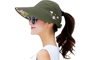 HINDAWI Sun Hats for Women Wide Brim Sun Hat UV Protection Caps Floppy Beach Packable Visor