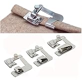 Wide Rolled Hem Presser Foot 7mm Bar 3pcs 4/8 6/8 8/8 Adjustable Hemmer Foot Set Kit Sewing Machine Foot Hemmer Foot Set for 
