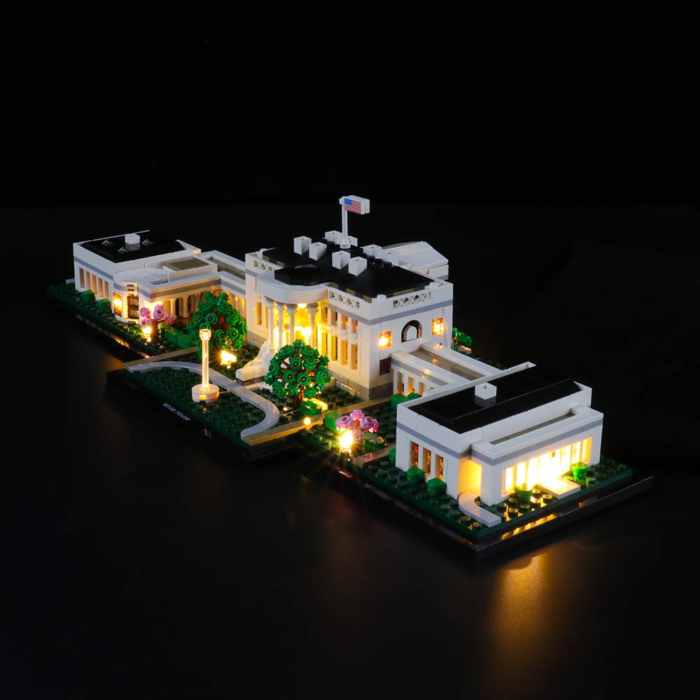 GEAMENT LED Light Kit Compatible with LEGO The White House - for Architecture Collection 21054 Model (Building Set Not Included)