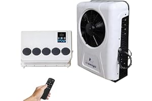 Treeligo DC 12V Universal Electric RV Truck Air Conditioner Camper A/C Unit 12000 BTU Only Cooling for Motorhome Bus tractor automotive air conditioner White