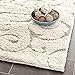 SAFAVIEH Florida Shag Collection Accent Rug - 4' x 6', Cream & Beige, Scroll Design, Non-Shedding & Easy Care, 1.2-inch Thick Ideal for High Traffic Areas in Foyer, Living Room, Bedroom (SG455-1113)