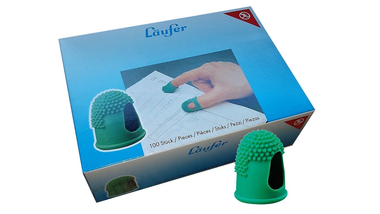 'Page Turner with Fine Rubber Latex Free, Box of 100 17 mm Grün