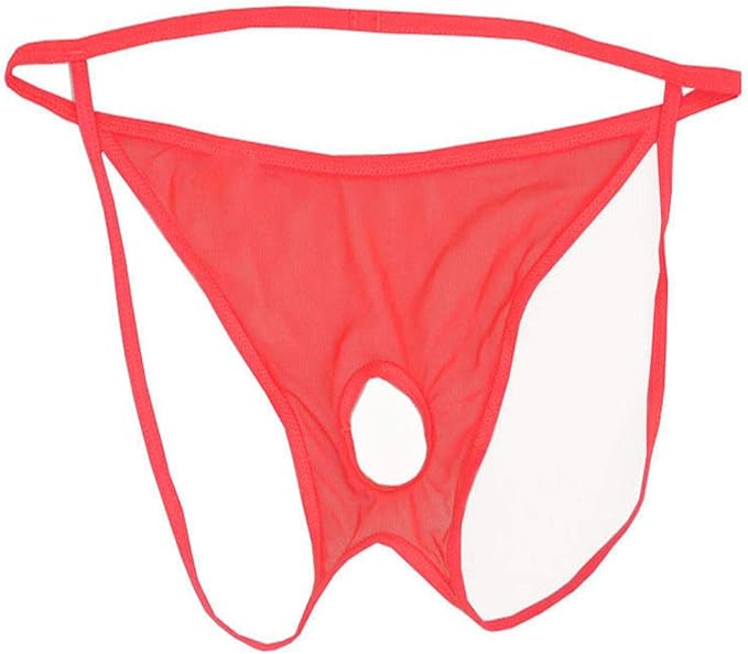 Novelty Men Thong GStrings Sexy Penis Hole Funny Underwear Gay Thongs