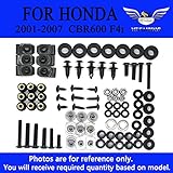 Complete Fairings Bolts Kit 2001 2002 2003 2004 2005 2006 2007 F4i Black