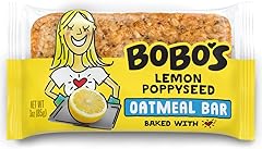 Bobo's Lemon Poppyseed Oat Bars, Simple Ingredients, Whole Grain Oats, Plant Based, Gluten Free Breakfast Bars, Non-GMO, Heal