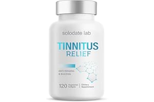 SOLODATE LAB Tinnitus Relief for Ringing Ears, 1200MG Tinnitus Relief Supplement for Ear Ringing & Tinnitus Relief, 120 Count