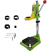 90&deg; Adjustable Drill Press Stand with Clamp for Hand Drill Repair | Drill press stand adapter, 90 degree rotating adjustable clamp holder, universal fit for most electric hand drills