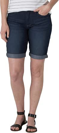 Rolled Cuff Midrise Denim Bermuda Short 