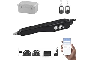 ZUMI Automatic Gate Opener, App Control Swing Gate Opener for Gates up to 900lb 20ft, Electric Swing Gate Opener with Remote Control, Smart Gate Opener Gate Opening System for Home Driveway Garden