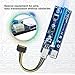 VICTONY 6 Pack 6 Pin PCI-E 1x to 16x Powered Riser Adapter Card w/ 60cm USB 3.0 Extension Cable & 6 Pin PCI-E
