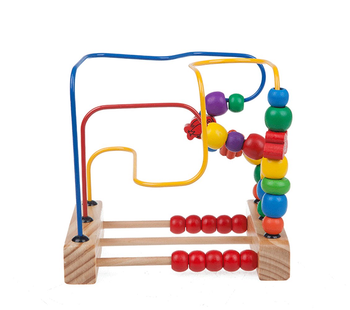 Careshine Perles Educatives jouet Jeu d\'éveil Boules Circuit de Motricité en Bois Casse-tête pour Enfant