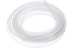uxcell Silicone Tubing, 1.6mm ID x 3.2mm OD - 16.4Ft Long Flexible Pure Silicone Hoses, High Temp Clear Hose Tube for Home Br