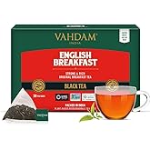 VAHDAM, English Breakfast Black Tea Bags (30 Count) High Caffeine | Strong, Robust 
Flavoury | Individually Wrapped Pyramid 