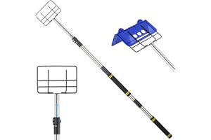 Greeily Edge Protector Pole Extension Handle, 4.3-8.7ft Board Corner Protector Extension Handle V Shaped Edge Guards Adjustable for Flatbed Cargo Trucks with Comfort Sponge Grip